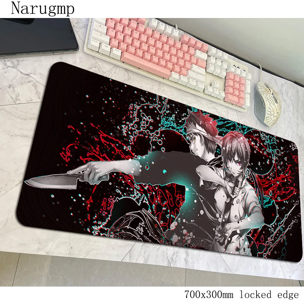 Игровой коврик для мыши с пищевыми войнами Shokugeki No Soma, эргономичный коврик для мыши
