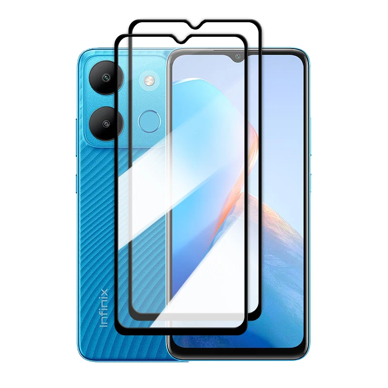 

2Pcs For Infinix Smart 7 Tempered Glass Infinix Smart 7 4G Glass 6.6 inch Full Cover Screen Protector For Infinix Smart 7 Film