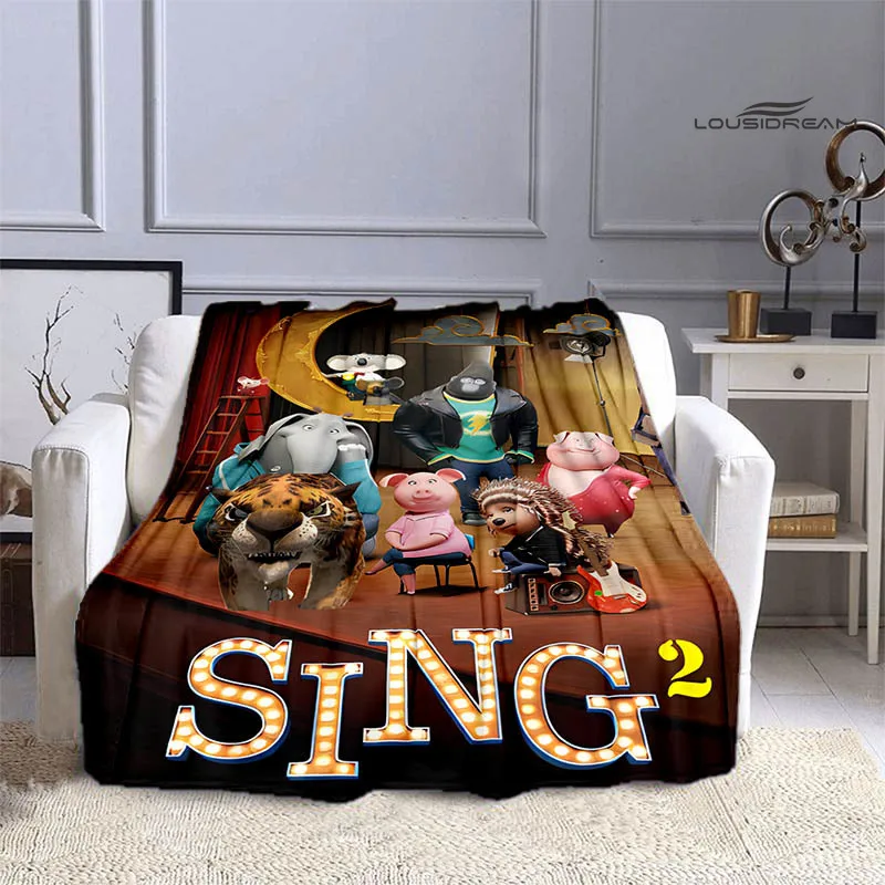 Одеяло детское Фланелевое с мультяшным принтом и надписью Happy Voice |