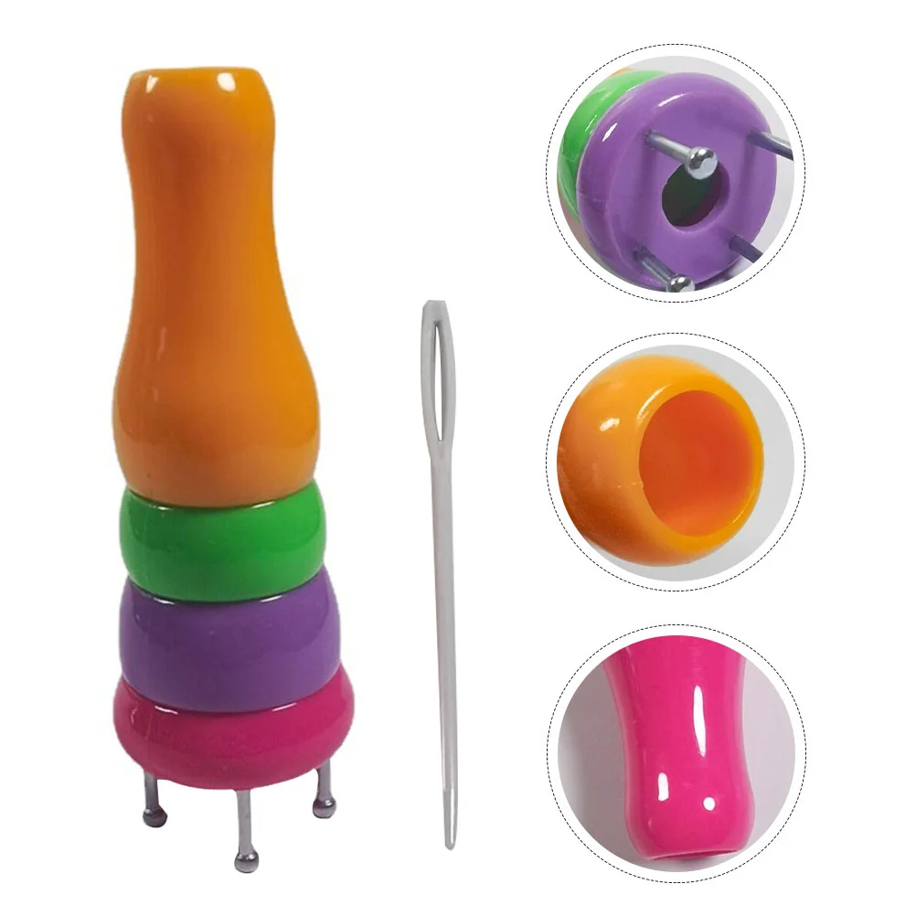 

2 Pcs Braided Rope Knitter Toy Set Yarn Weaving Knitting Needle French Knitter Spool Knitting Looms Abs French Braid Tool