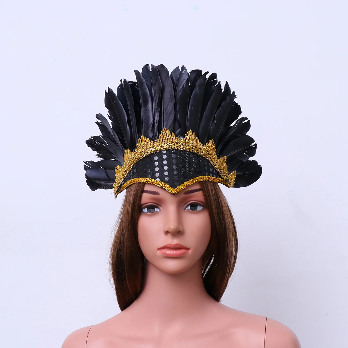 Fashion Headdress Indian Halloween Party Headpiece Carnival Party Hair Band Dance Performance Show Hair Accessories decoration