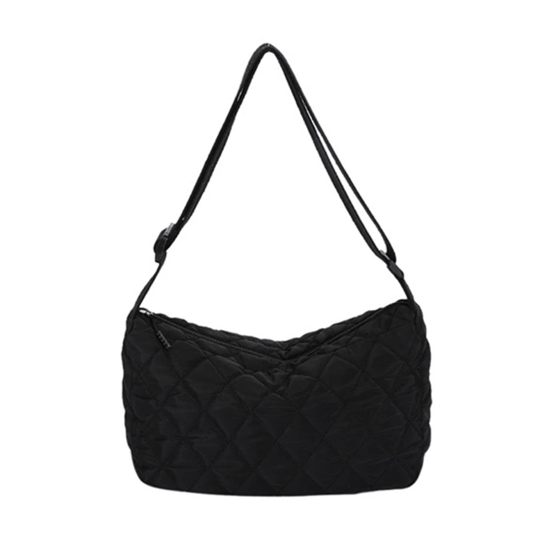 

Reusable Shopping Bags Large Capacity Multifunction Lightweight Fashion Lattice Pattern Crossbody Shoulder Bag