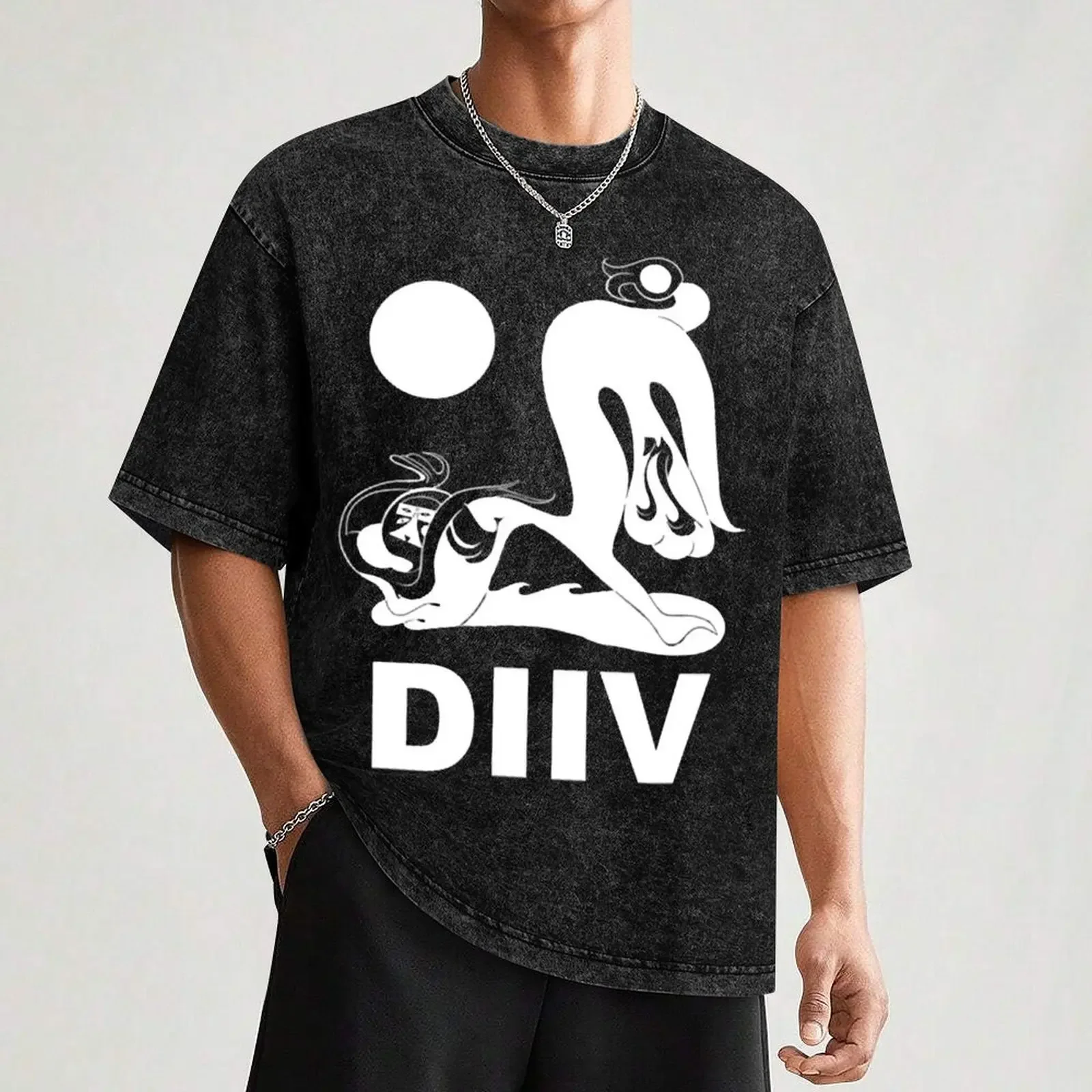 Diiv футболка для мальчиков на заказ белая корейская модная мужская одежда мужские