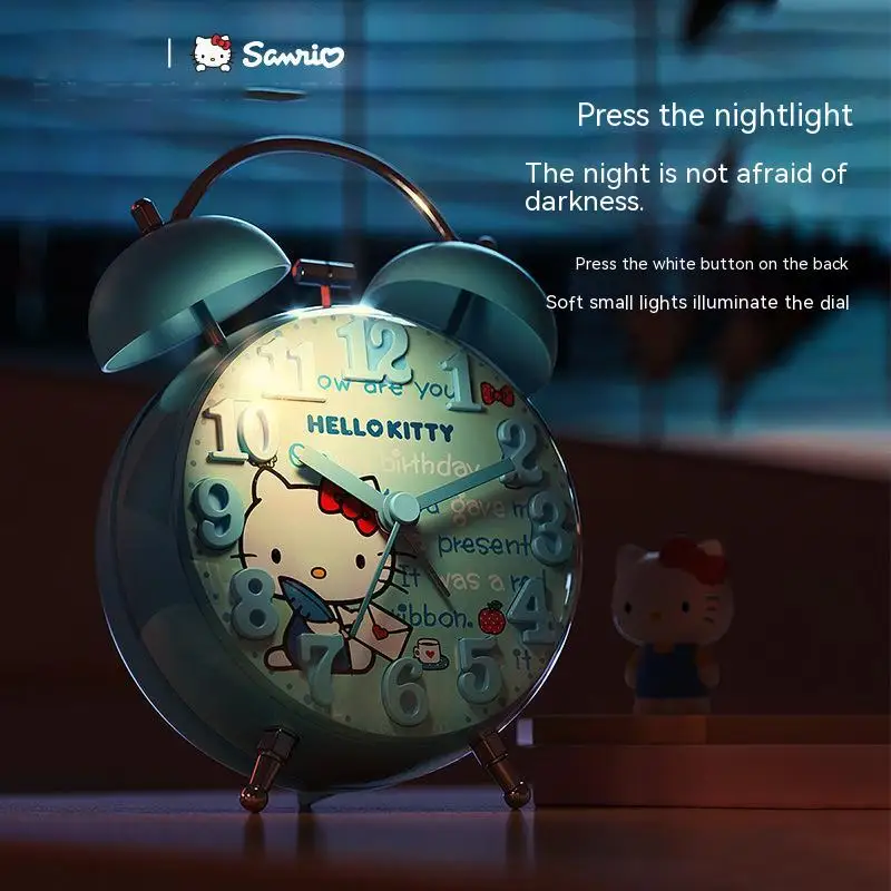 

Детский смарт-будильник Sanrio с аниме Hello Kitty, Bluetooth-динамик, украшение для школьного студента, спальни, светодиодный ночсветильник для девочек