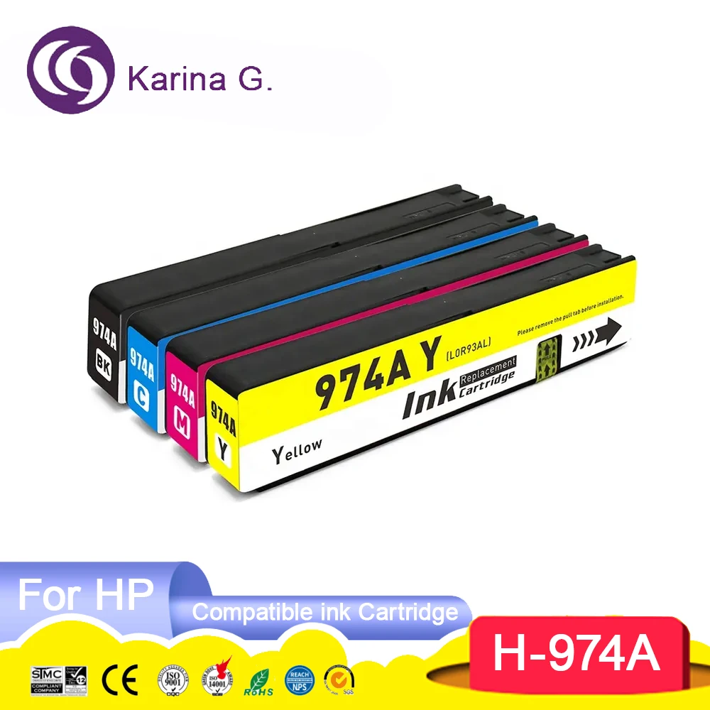 974A 974 для Hp974A Цветной чернильный картридж премиум-класса принтера HP PageWide