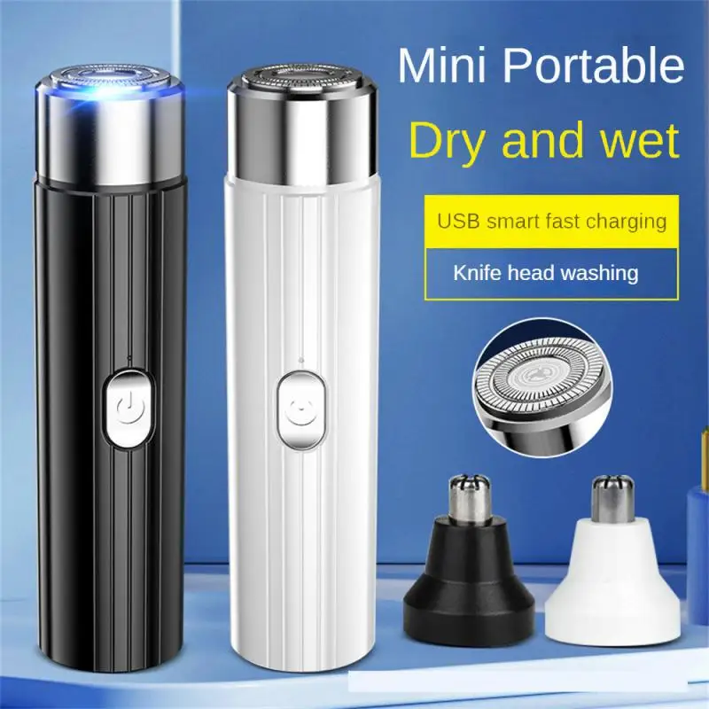 

NEW Electric Shaver Waterproof Wash Travel Compact Portable Razor Men's Household Mini Silent Bearer Knife Ear Nose Hair Cutter