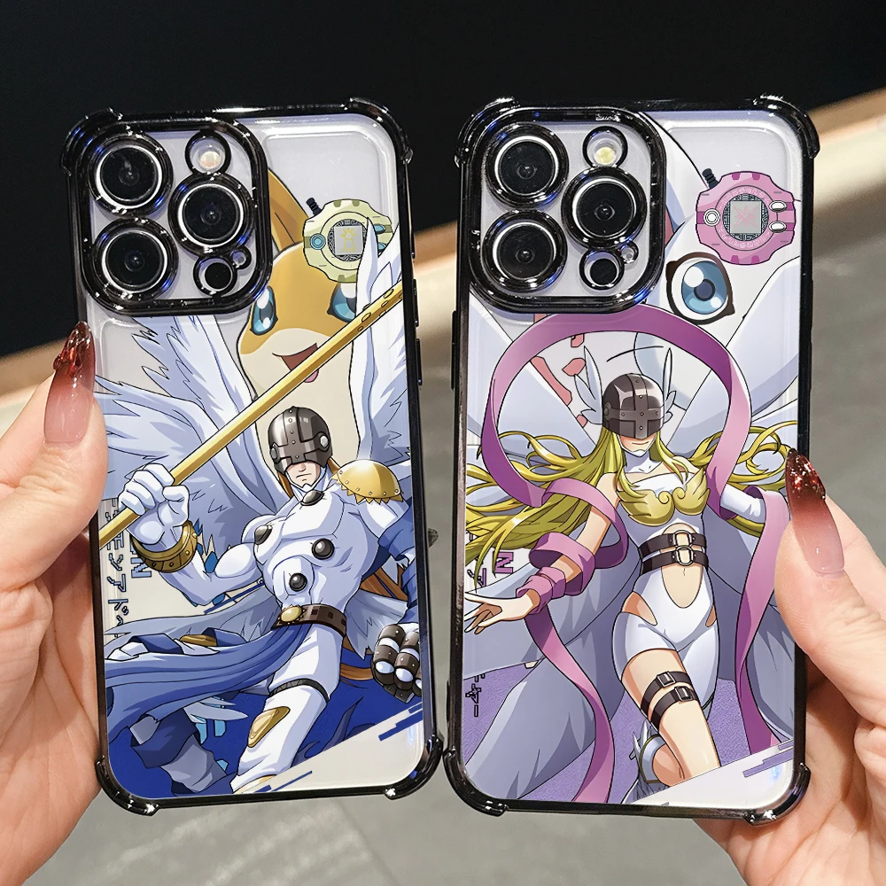 Чехол для телефона Digimon Angemon Gabumon Xiaomi Mi 15 14 13 Ultra Poco X7 X6 X5 X3 F5 F4 Pro 5G прозрачный мягкий