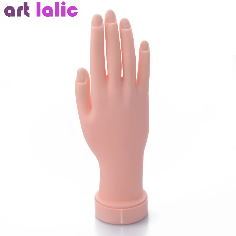 Maniquí flexible de plástico suave, modelo de pintura, herramienta de práctica, arte de uñas, mano falsa para entrenamiento, salón de uñas