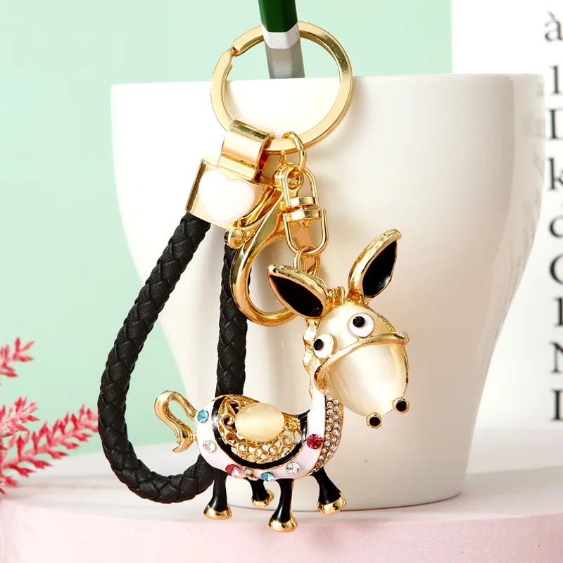 Эмалированная подвеска в виде осла для сумок брелоки автомобиля кошелек сумка
