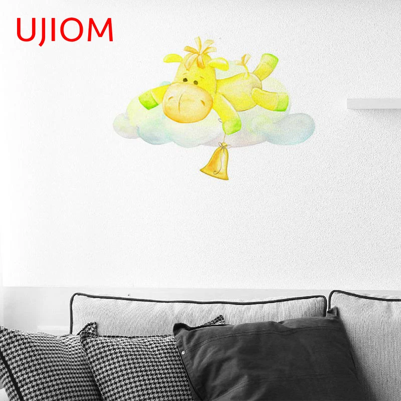 

UJIOM 13cm x 9.4cm Cartoon animal Funny Wall Stickers VAN Anime Waterproof Decal Scratch-Proof Refrigerator Car Accessories