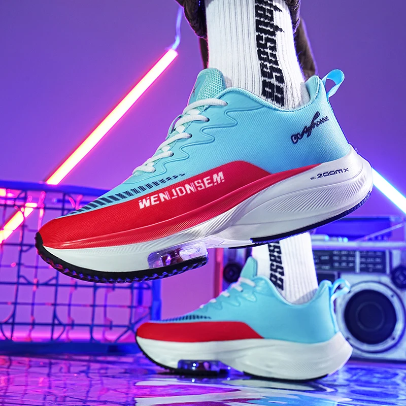 Men Sneaker Casual Shoes Lightweight Air Cushioning Outdoor Running Shoes Sport Shoes Elastic Walking Shoes Tenis Masculino