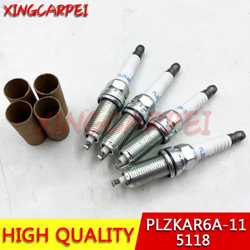 4 шт. PLZKAR6A-11 5118 лазерные платиновые свечи зажигания для Nissan X-Trail March Qashqai NV200 Tiida Micra