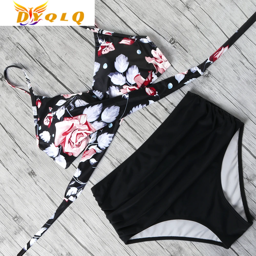 

High Waist Bikini Push Up Printed Bikini 2022 Leoprad Swimsuit Women Bathing Suit Women Cross Bandage Swimwear Multiple Color