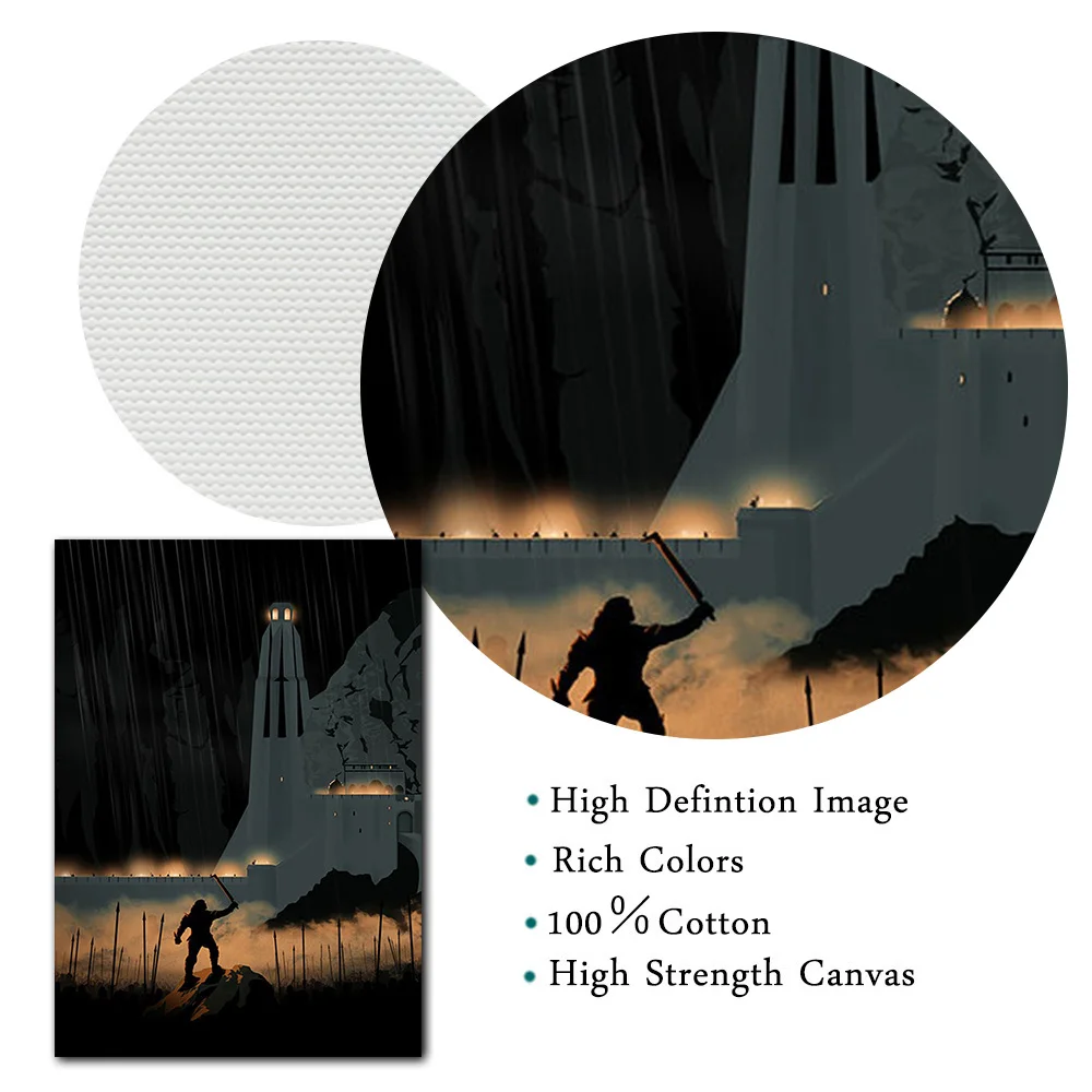 Постеры из абстрактных фильмов LOTR холст картина плакат и печать пейзаж средней