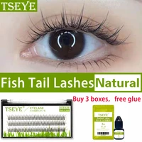tseye fake eyelashes cat eye lashes extension supplies natural eyelash cosplay individual manga lashes false cluster lashes mink