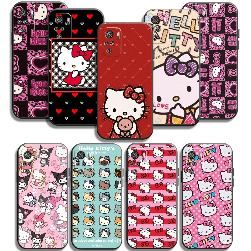 

TAKARA TOMY Hello Kitty Phone Cases For Xiaomi Redmi 7 7A 9 9A 9T 8A 8 2021 7 8 Pro Note 8 9 Note 9T Back Cover Soft TPU