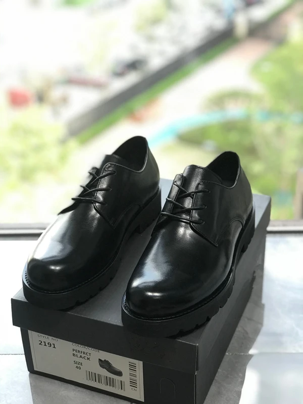 Мужские деловые туфли Maxdutti в британском стиле натуральная кожа удобная дышащая