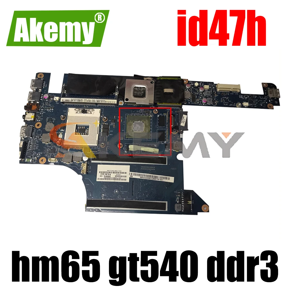 

AKEMY laptop motherboard for gateway id47h MB.WXK02.001 la-7241p hm65 gt540 ddr3