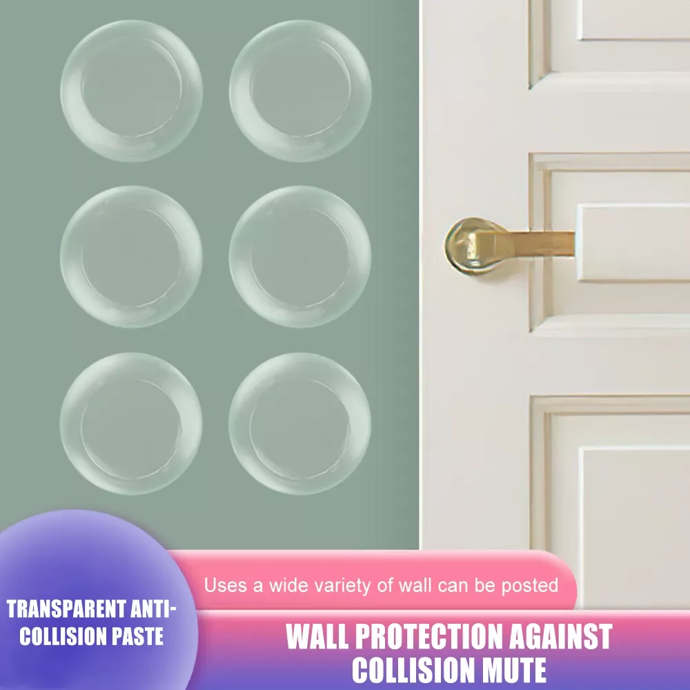 

Door Stoppers Wall Protection Safety Shock Absorber Door Handle Bumpers Security PU Waterable Transparent Wall Protectors