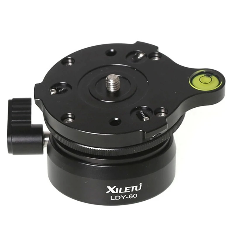 

XILETU Panoramic Head Level Adjustment Platform LDY60 Tripod Head Dome Base Plate With Bubble Level For SLR Cameras