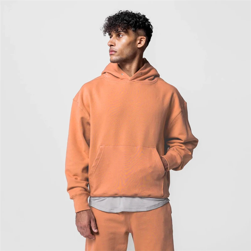 

Street clothes Solid color simple men and women casual Hoodie cotton loose fashion couple top fitness Sportswear