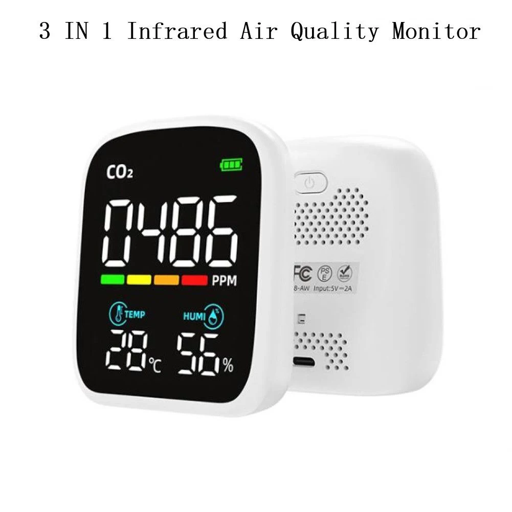 

Портативный детектор газа 3 в 1, Wi-Fi Инфракрасный монитор CO2, датчик углекислого газа, датчик NDIR, монитор качества воздуха