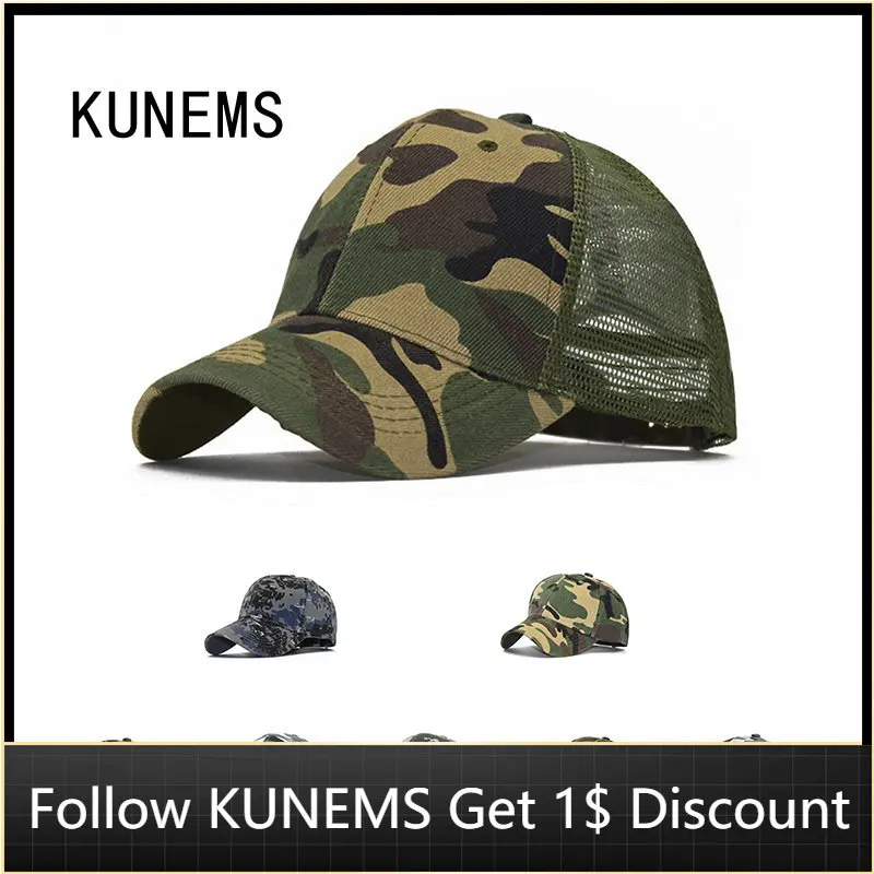 

KUNEMS Military Camouflage Baseball Caps for Mens and Women Summer Classic Snapback Cap Casual Sun Hats Men Adjustable Unisex