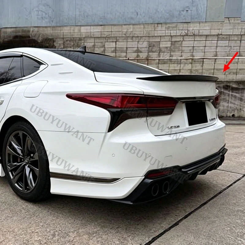 Фото Для Lexus LS LS500 500H 2018-2023: Задний спойлер/крыло из карбона для багажника, аксессуар для автомобиля №2