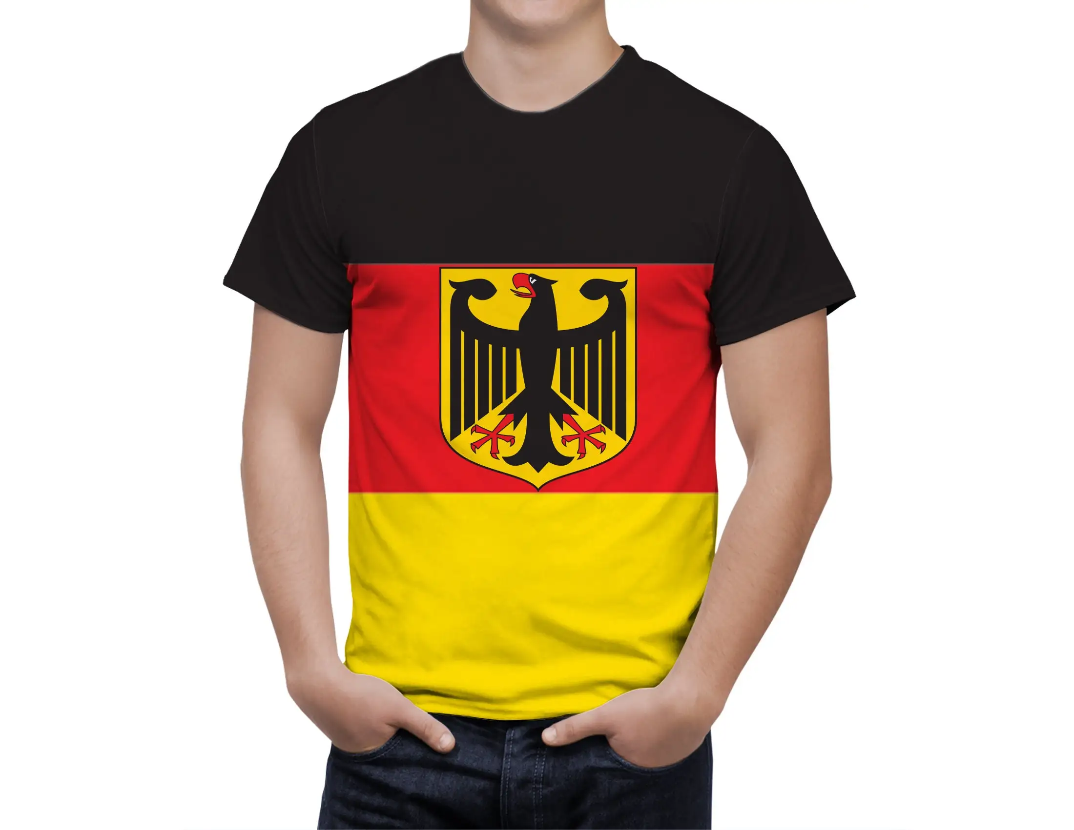 

BIANYILONG Brand Summer T-Shirt 3D Men's Fashion German Eagle Hip Hop O Neck Sports Short Sleeve Harajuku Tops
