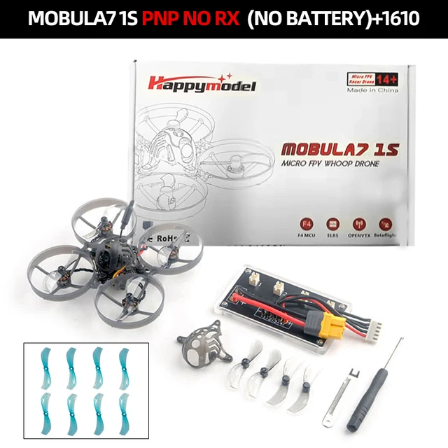 Happymodel Mobula7 1S 75mm X12 Runcam Nano 3 PNP + 8x Gemfan 1610