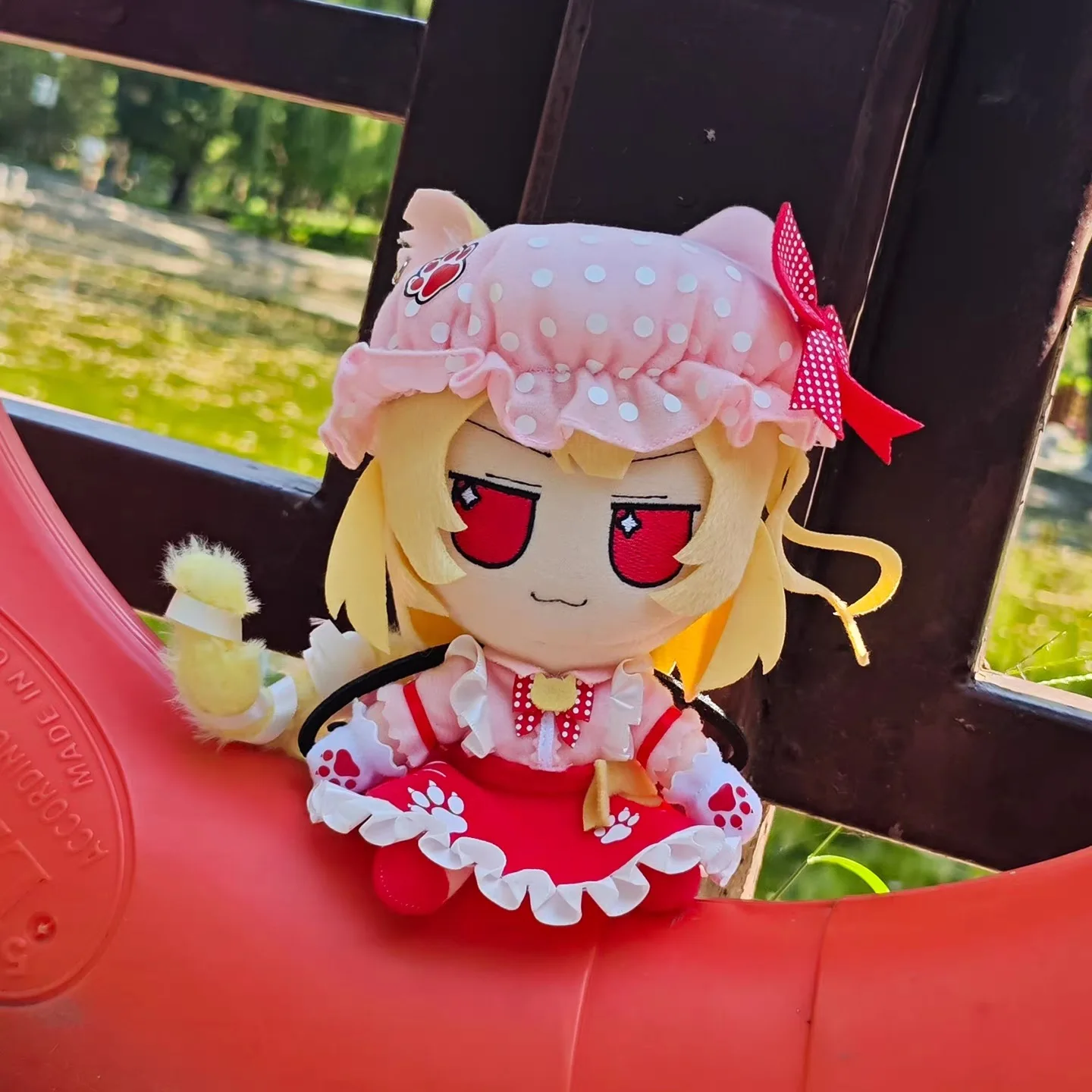 Фото Новые плюшевые игрушки TouHou Project Flandre Scarlet, 16 см, милые мягкие аниме-куклы для косплея, подарок на день рождения или Рождество для детей №2