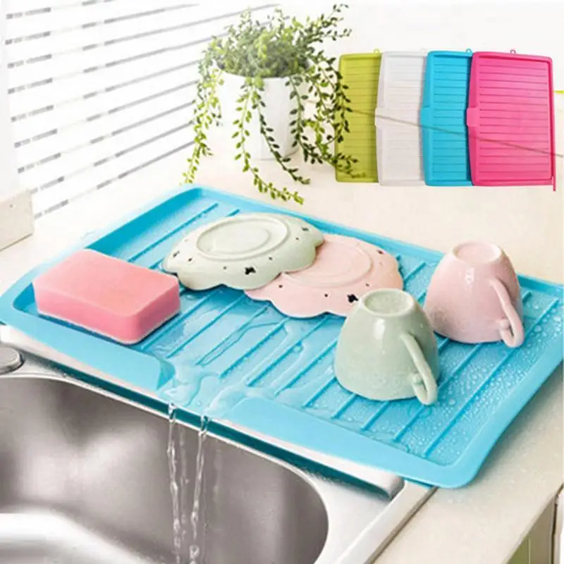 

Sink Drainer Tray Dish Drain Board With Side Drop Slope Diversion Drip Tray Kitchen Dish Draining Rack Drainer Drip Rack Tray