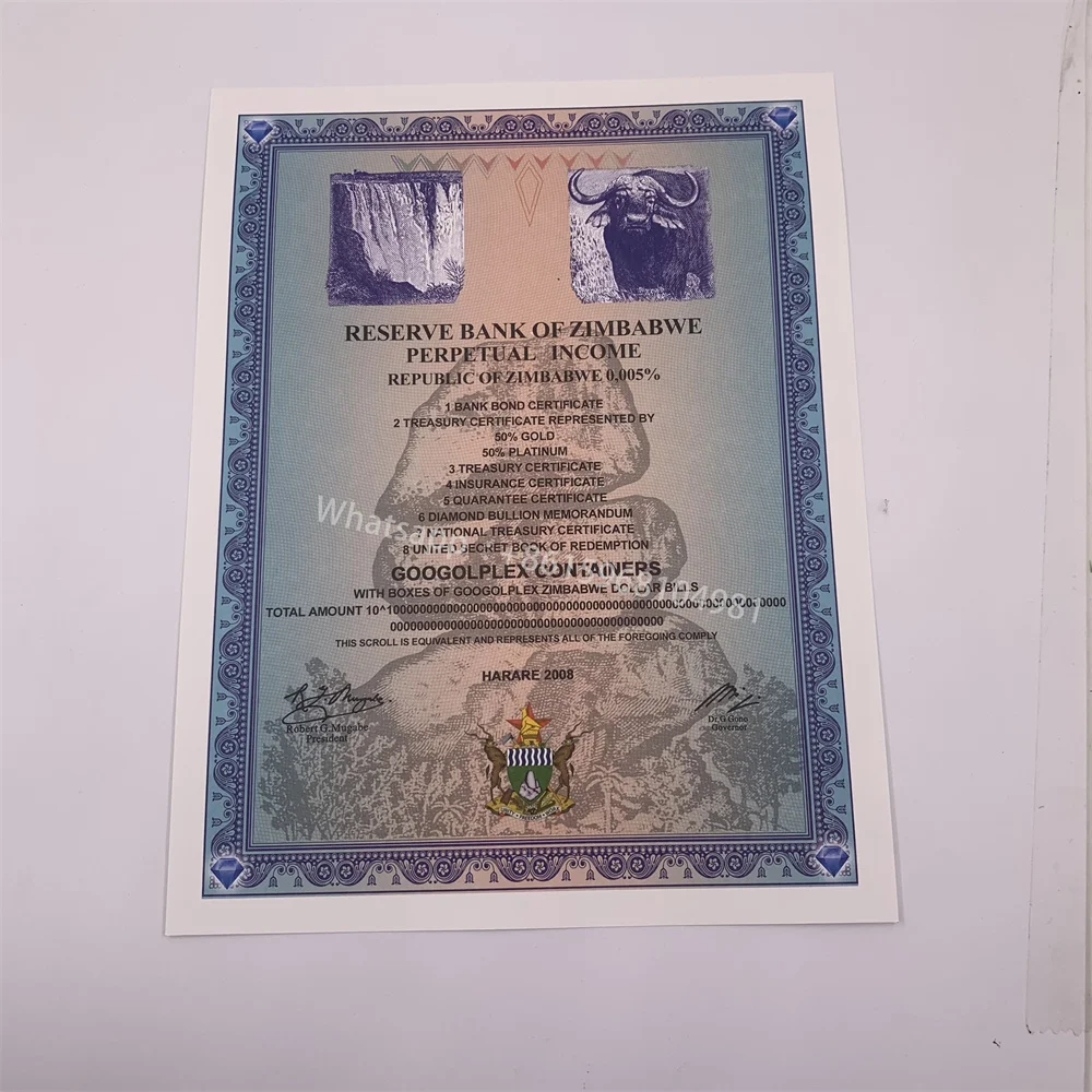 400 шт. специальные новые большие контейнеры для банкнот в долларах Зимбабве Googolplex