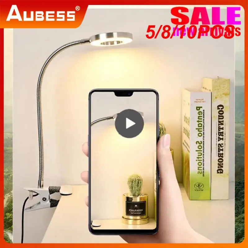 

5/8/10PCS Eye Protection Reading Lights Flexible Clip-on Book Light Folding Easy Clip Lamp Child Holiday Gift Rechargeable