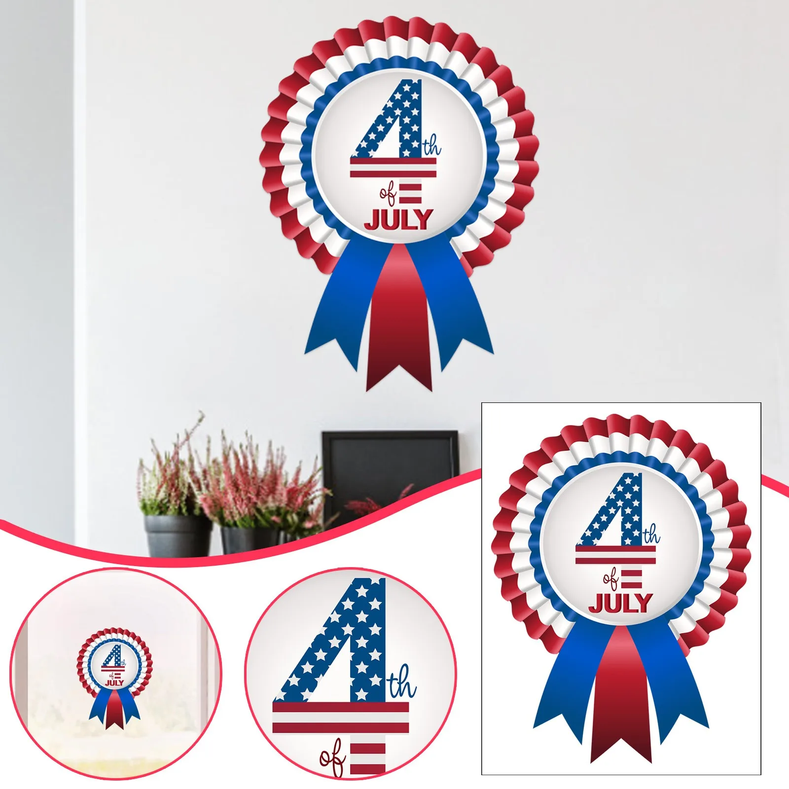 4th of July Independence Day Decorations Disposable Tableware Sets 2020 American Independence Day Party Supplies window grilles