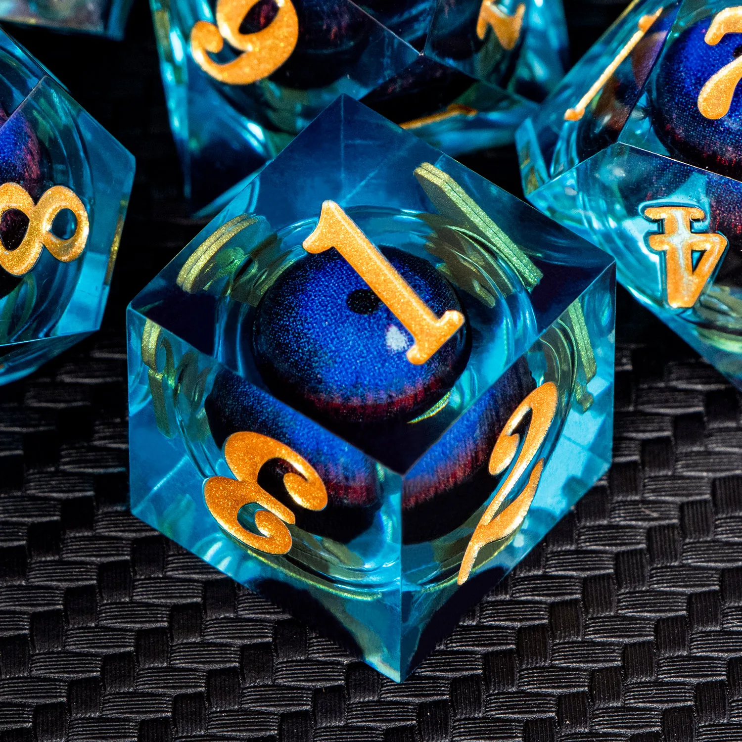 Набор игральных костей Dnd D20 Blue Liquid Flow Eye и кольцо D игральные кости с острыми