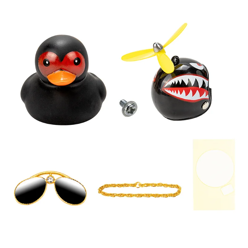 

Car Accessories anime Duck Broken Wind Pendant Small Yellow Duck Road Bike Motor Helmet Riding Cycling car supplies novelty