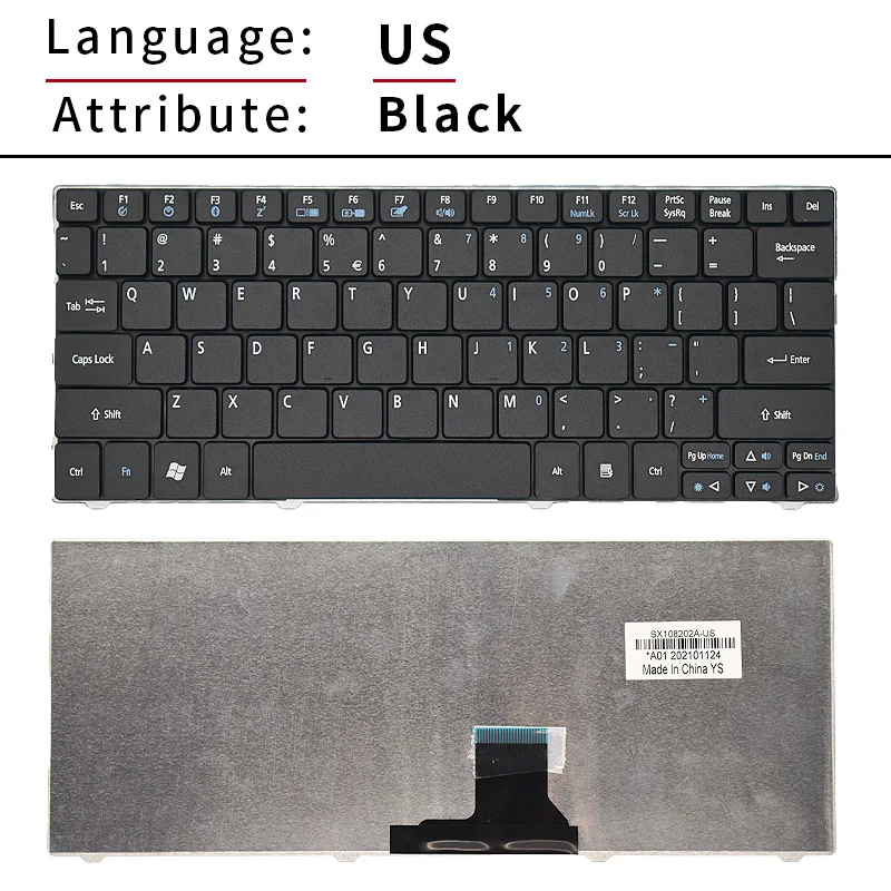 Фото Клавиатура для ноутбука Acer Aspire One ZE7 PAV70 PAV80 NAV50 350 eM350 NAV51 355 eM355 D255E AOD255E NAV70 POVE6 №3