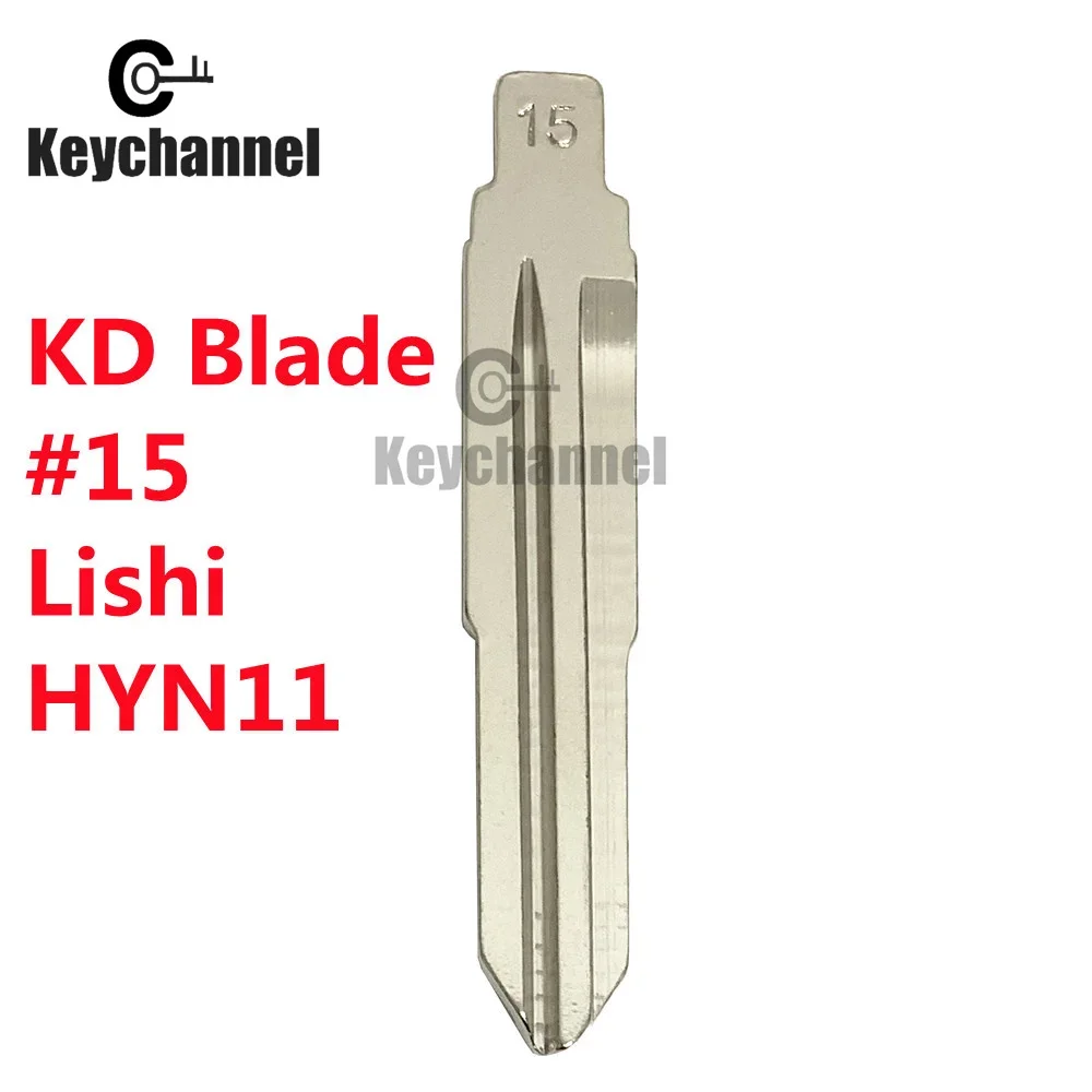 

10 шт./лот пустой флип # Тип лезвия дистанционного ключа KD 15 для Hyundai, Kia Suzuki, Jeep, Chevrolet, Great Wall H3 H5 HYN11
