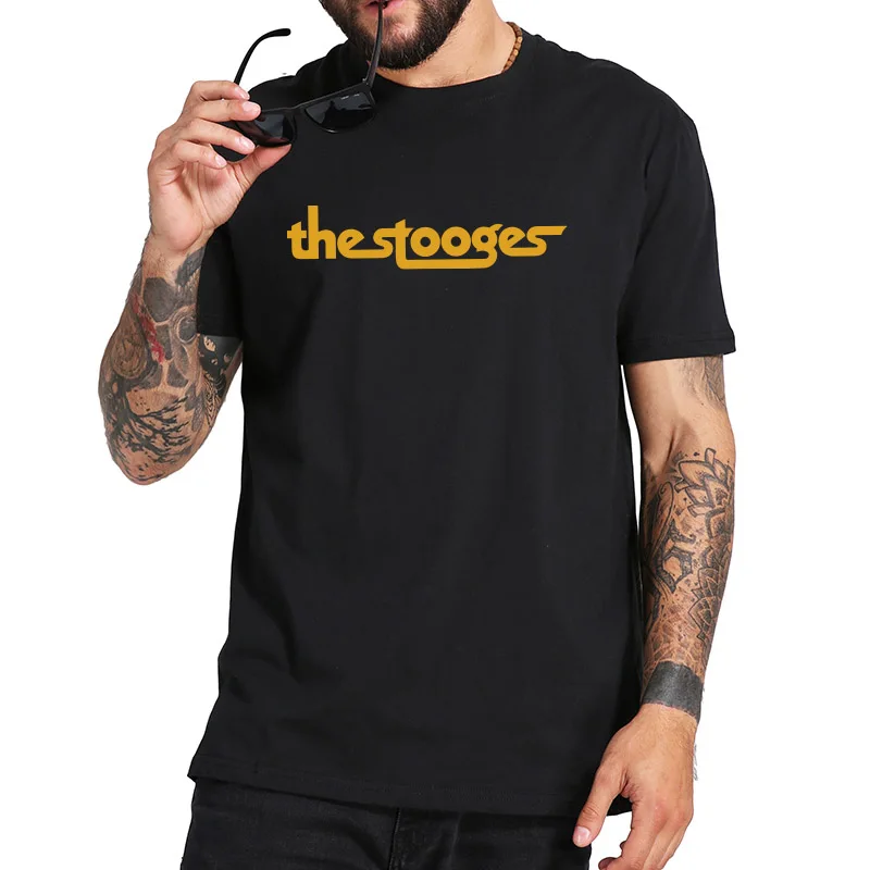 

The Stooges T Shirt American Rock Band Tshirt Pure High Quality Cloth Crew Neck Short Sleeve Basic Tee Tops