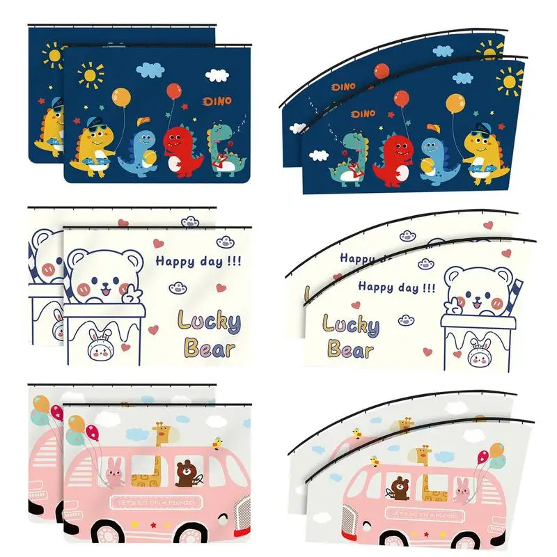 

Car Magnetic Window Sunscreen Universal Auto Cartoon Sunshades Portable Vehicle Curved Design Sunshade Protecting Accessories