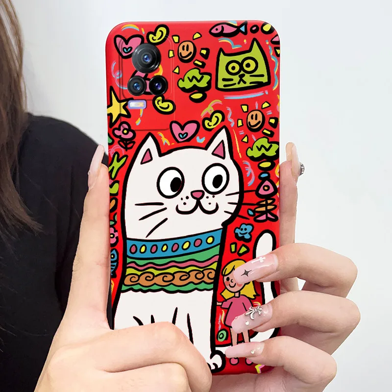 Для Vivo V21e V2061 Y73 4G чехол для телефона vivoV21e мягкий силиконовый новый дизайн