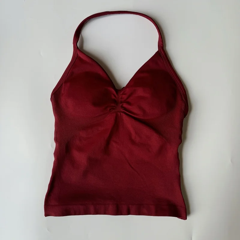 Ударный длинный топ на бретелях для спортзала с индивидуальным логотипом