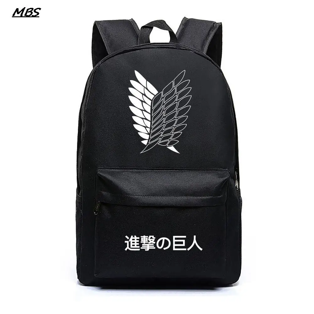 

Fashion Attack on Titan Titan Attack Shingeki No Kyojin backpack bags mochilas school Anime designer women sac a dos backpack