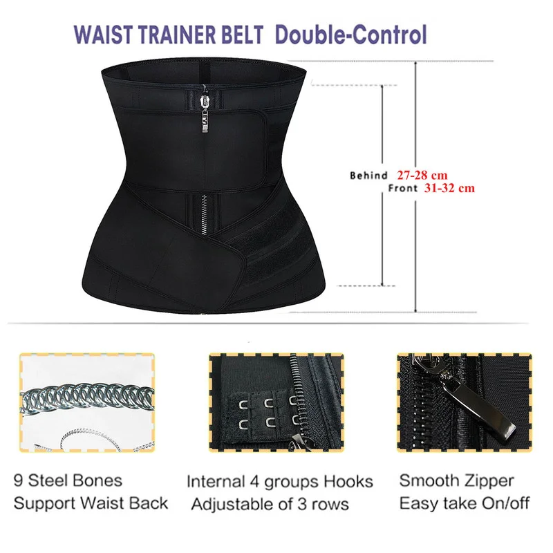 Женский латексный тренировочный корсет для талии на молнии живота топ пояс