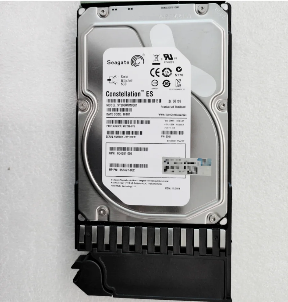 Жесткий диск для корпоративного сервера AW555A 605475-001 2 ТБ SAS 7 K 6G 3 5 hdd