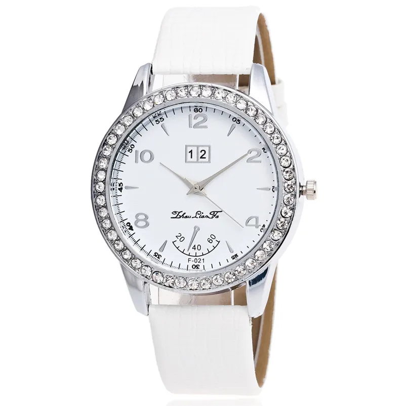 

2140D Top Brand Watches Women 2021 Time Pattern Leather Band Analog Quartz Vogue Watch Female Dress Hours Clock Relogio Feminino