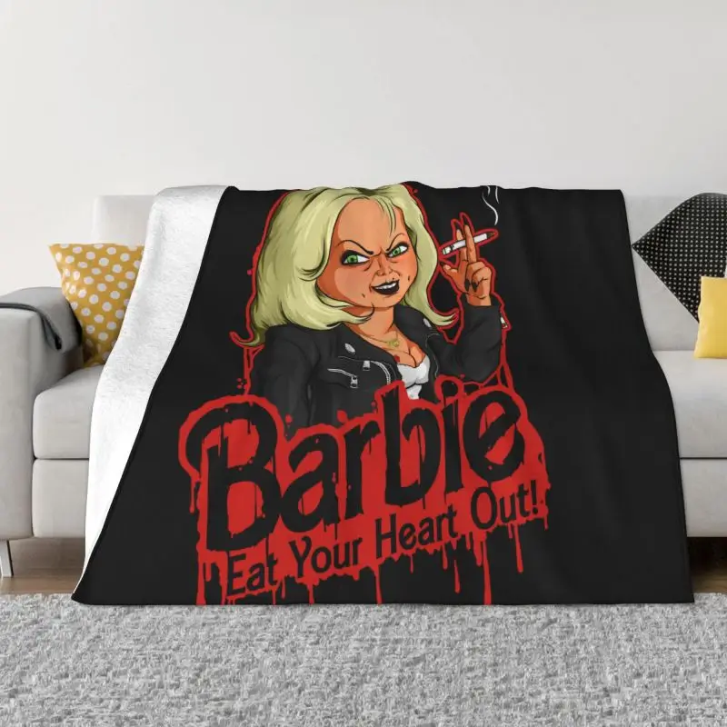 

Eat Your Heart Out Blankets Warm Flannel Chucky Child's Play Movie Throw Blanket for Home Bedroom Sofa
