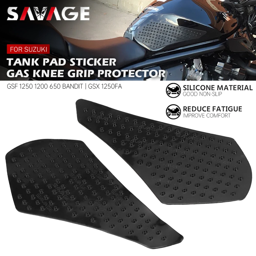 For SUZUKI GSF 1250 1200 650 BANDIT GSX1250FA Fuel Tank Pads Motorcycle Side Gas Knee Grip Protector SAVAGE Tank Sticker Decals