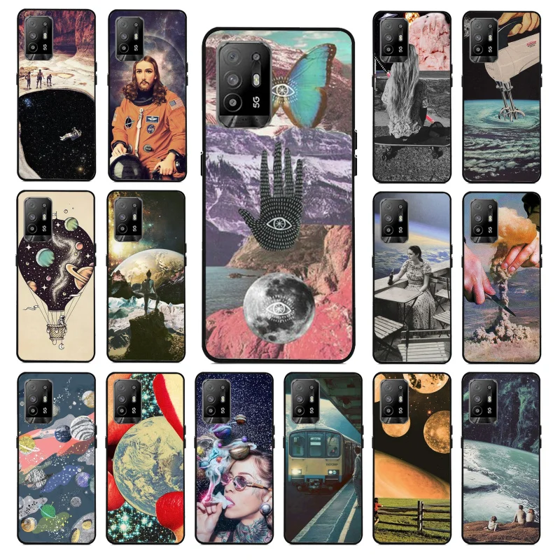 

Art Aesthetic Trippy Phone Case for OPPO A54 A74 A94 A53 A53S A9 A5 A15 A91 A95 A73 A31 A52 A93 A92